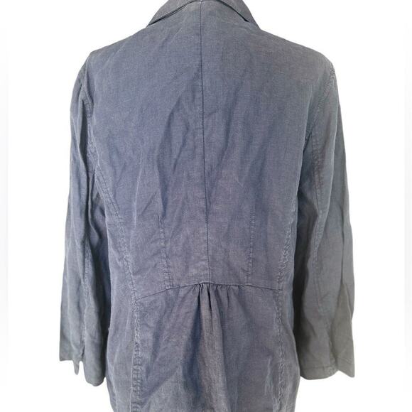Merona Navy Blue Casual Linen Jacket - Picture 5 of 8